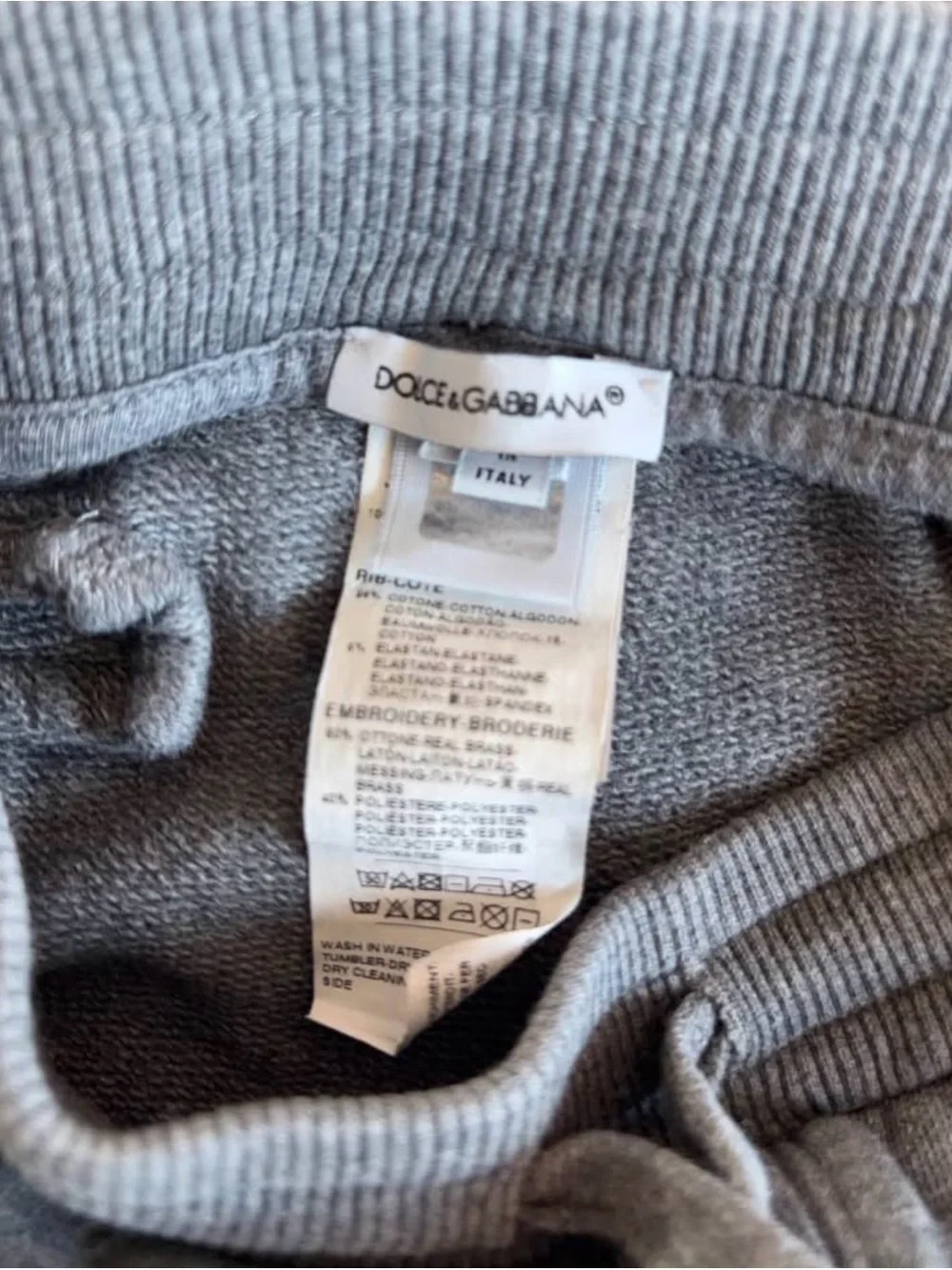 Dolce & Gabbana Gray Kids Sweatpants with Logo Patch